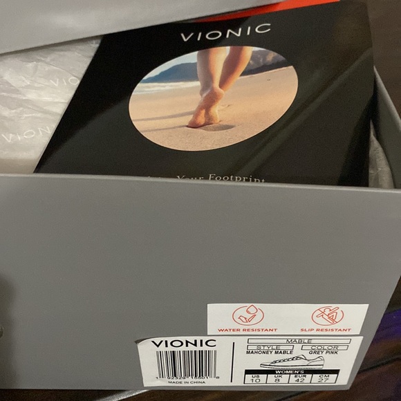 Vionic Mable Grey & Pink Size 10 - Never Worn - Picture 3 of 6